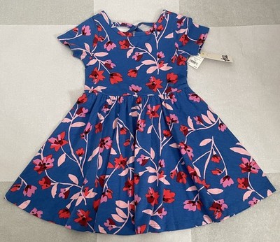 NWT Tea Collection Floral Breeze Short Sleeve Ballet Dress Cotton/Spandex SIZE 4