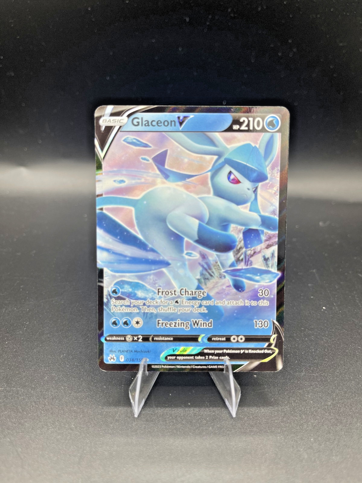 (NM) Glaceon V 038/159 Crown Zenith Pokemon Card