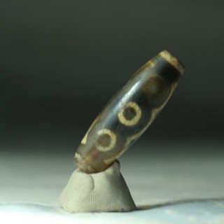 Tibetan Old Dzi Agate Bead "5Eyed" Amulet Pendant from Tibet 44885