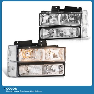 Fit For 88-93 Chevy C/K GMC Sierra Tahoe Clear/Amber LED Tube Headlights - Foto 4