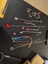 Girl's Jewelry Lot 19 Pcs Necklaces, Rings, Bracelets And Keychains Early...
