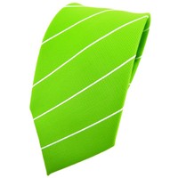 Tigertie Krawatte GrüN LeuchtgrüN NeongrüN Silber Gestreift - Binder Tie