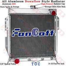 4 Row Radiator For 1955 1956 1957 Ford Thunderbird T-bird 4.4l 4.8l 5.1l V8 Gas