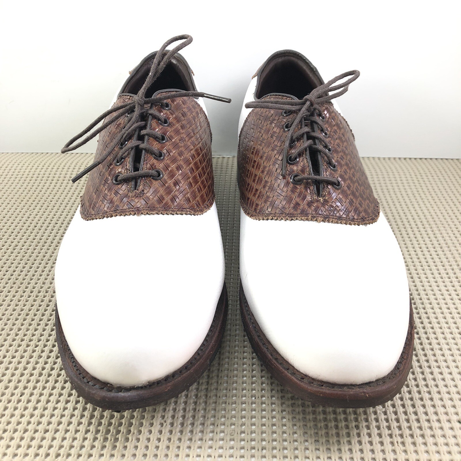 Allen Edmonds Golf Shoes Mens 9.5 D Honors Collection Redan White