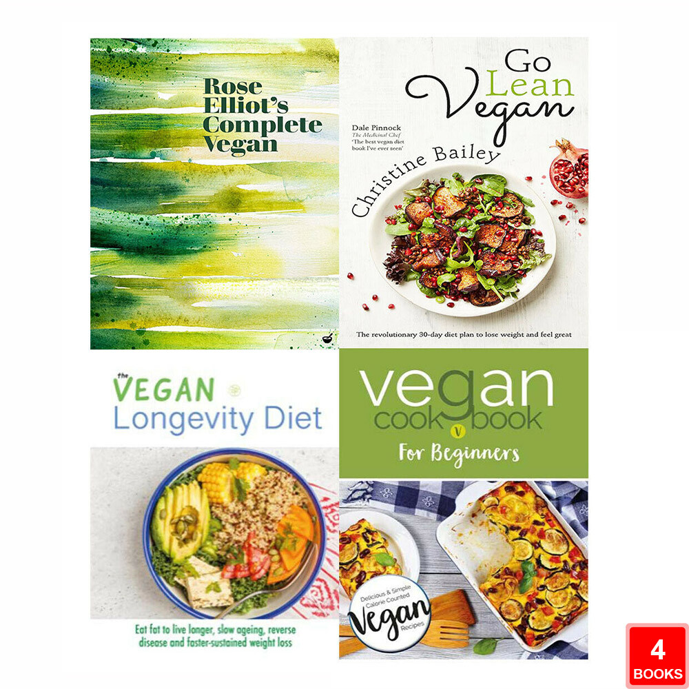 Complete Vegan,Go Lean Vegan,The Vegan,Vegan Cookbook 4 Books Collection Set