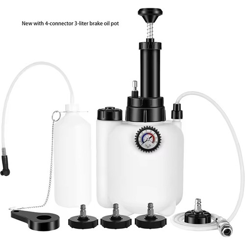 3L+1L Pressure Brake Clutch Fluid Bleeder Bleeding Kit Car Bleed Oil Bottle Tool - Picture 10 of 10
