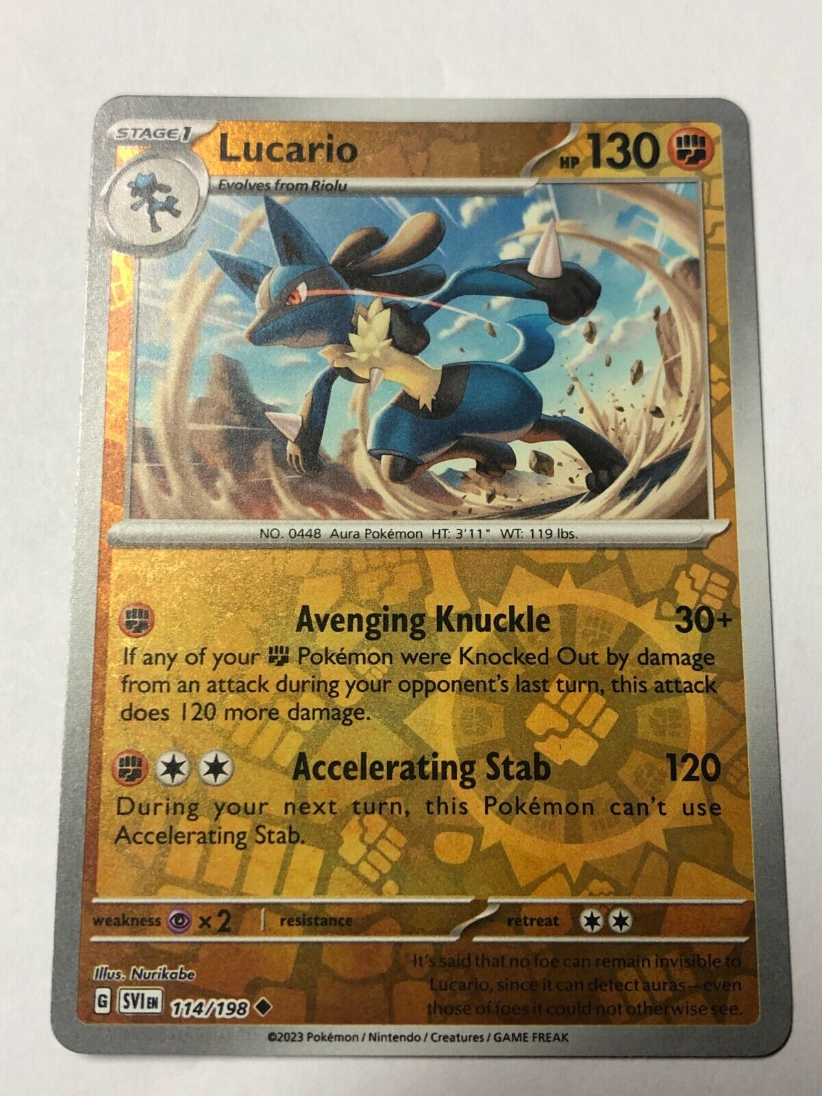 Lucario - 114/198 Scarlet & Violet Uncommon Pokemon - NM/MINT – The  PokéTrade Emporium