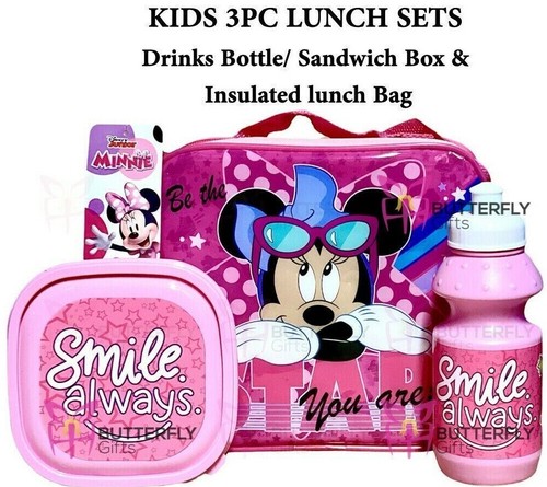 Childrens Insulated Lunch Pack Box Bag Kids Boys Girls School Food Picnic Box - Picture 90 of 137