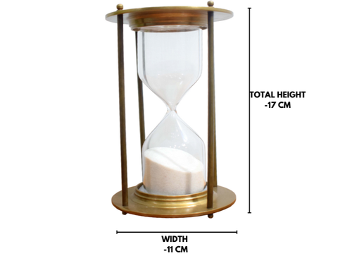 Luxurious 4-Rod Brass Sand Timer – Handcrafted Hourglass w/Polished Brass Finish - Picture 5 of 11