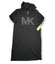 Michael Kors MK Logo T-shirt Tee Bling Hoodie Dress Size S Small RV:$88 New