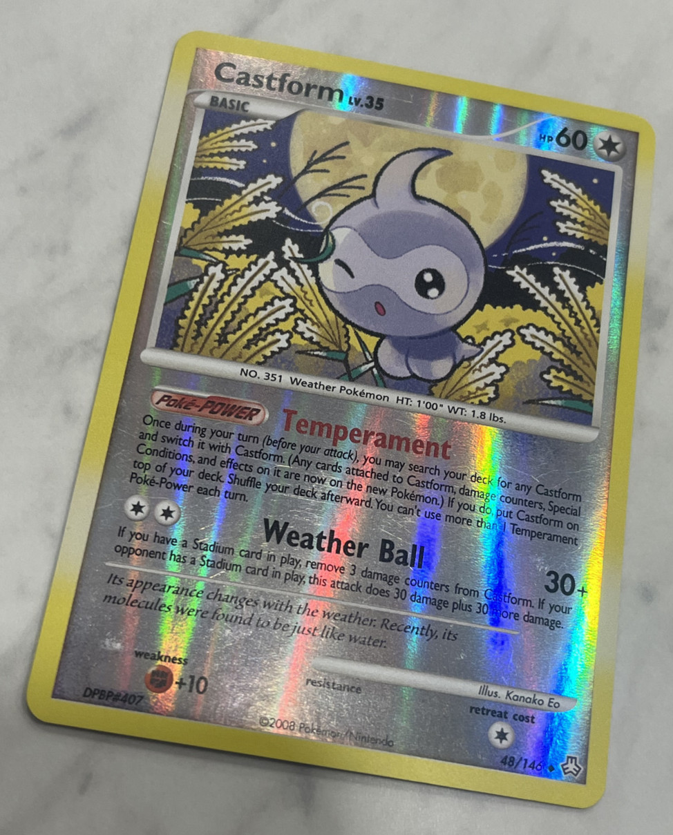 Castform 48/146 Legends Awakened Reverse Holo Pokemon Card!