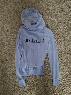 Rare Wildfox Oo La La Zip Up Sweater, Size XS, Periwinkle, Excellent Condition