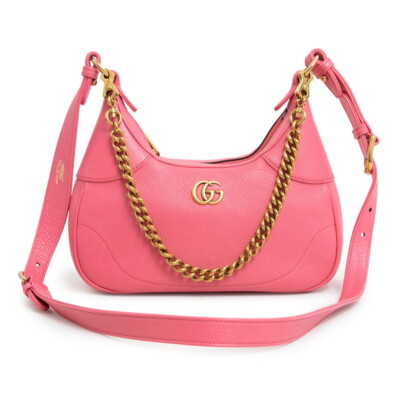 AUTH GUCCI INTERLOCKING G APHRODITE 3WAY BAG GOATSKIN FLAMINGO