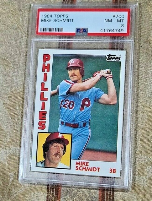 1984 Topps 388 Mike Schmidt All Star Card Graded PSA 8 NM Mint Low Pop 
