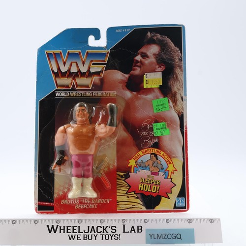 Brutus the Barber Beefcake W/ Sleeper Hold WWF Wrestling 1990 Hasbro MOSC NEW