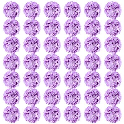 64pcs Hydrangea Artificial Flowers Purple Artificial Hydrangea Flowers Silk Hydr