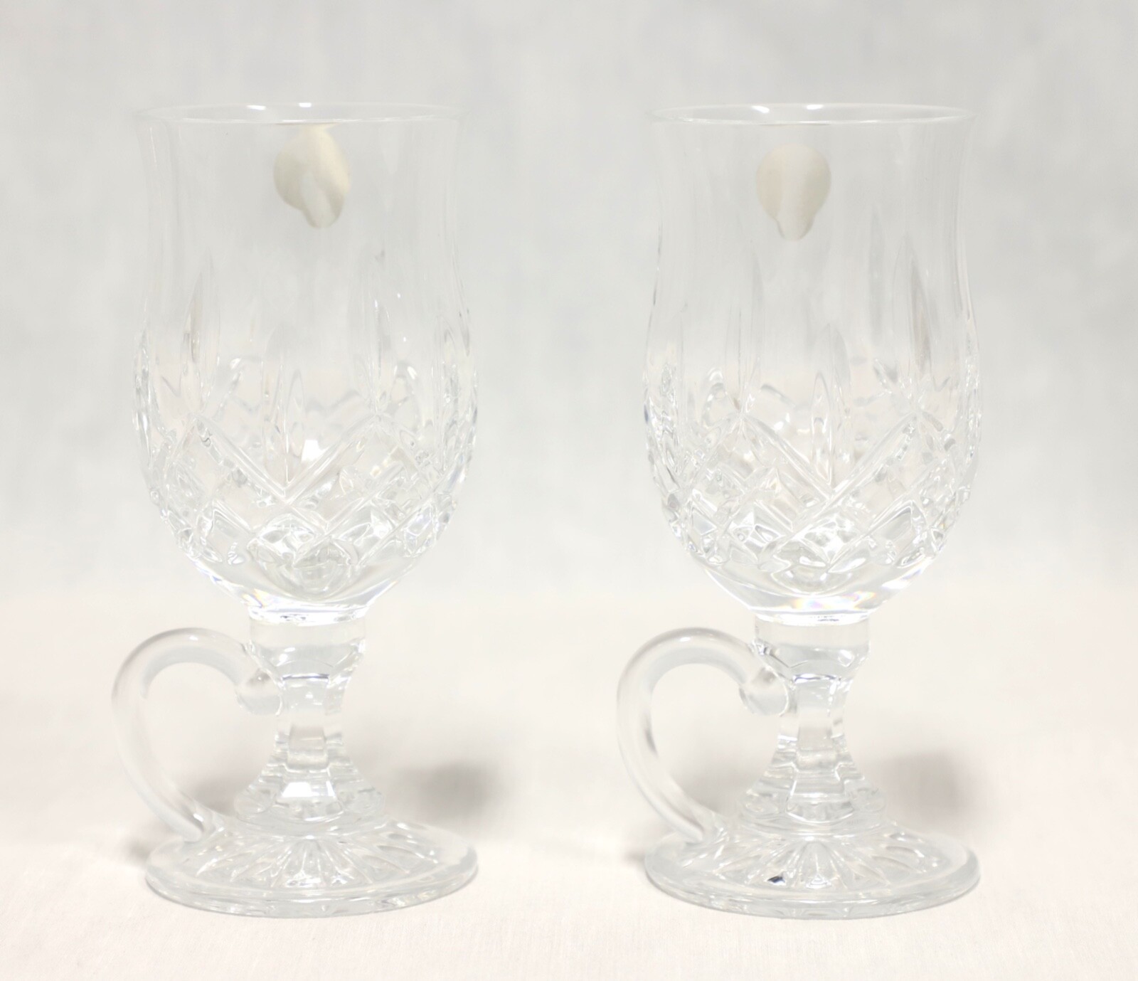 WATERFORD Crystal Ireland 6.5" Lismore Irish Coffee Mugs Pair B eBay