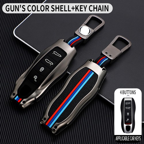 Luminous Metal Car Key Fob Case Cover For Porsche Cayenne Macan Panamera 911 - Picture 14 of 14