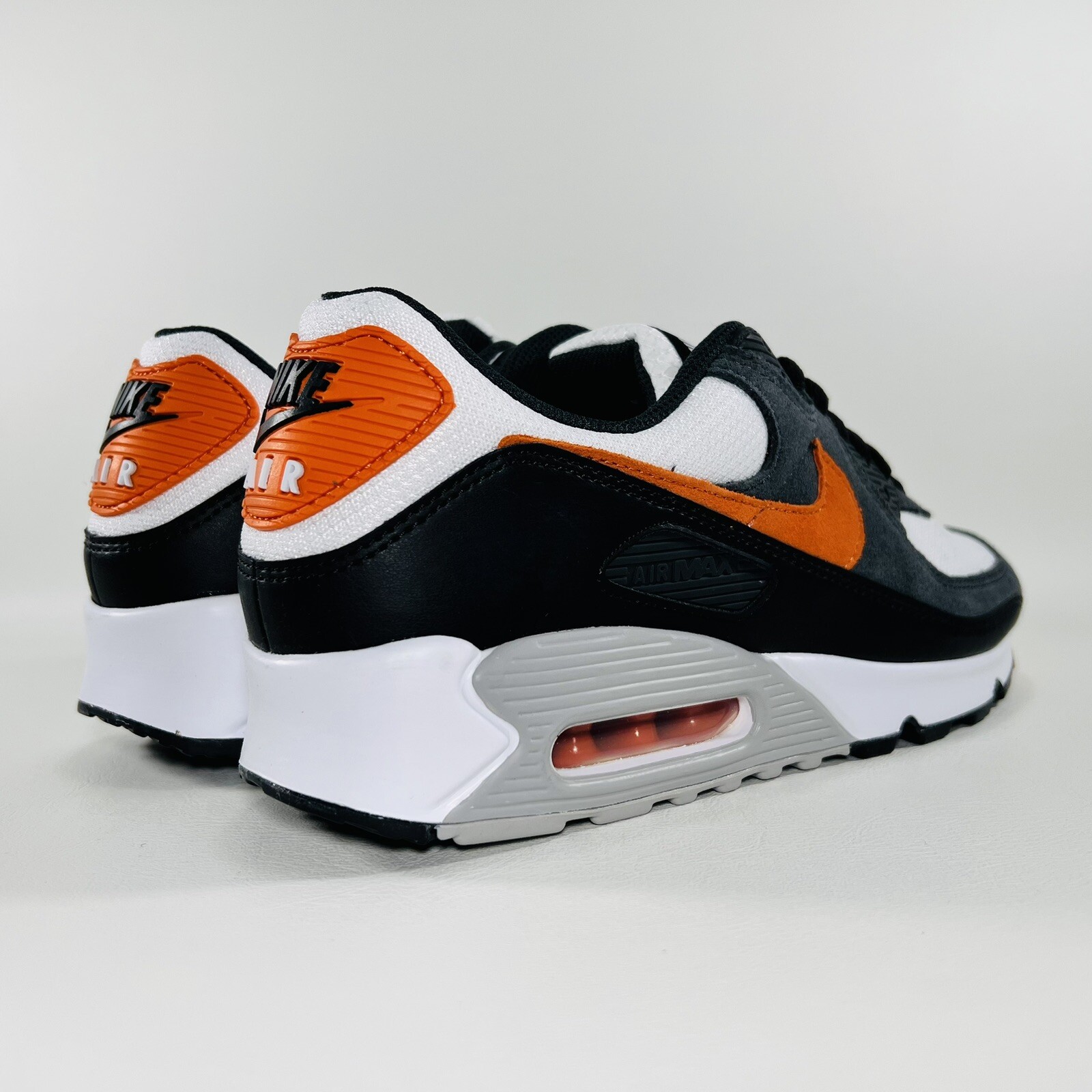 Nike Air Max 90 Shoes Men's Athletic Sneakers Black White Gym Trainers - New thumbnail 11