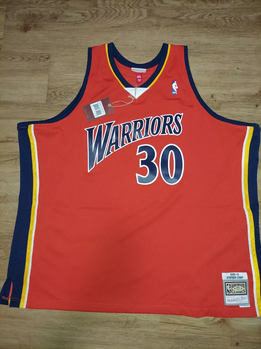 Men's Mitchell & Ness Stephen Curry Orange Golden State Warriors 2009/10 Hardwood Classics Swingman Jersey