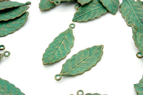 Antiqued Patina Green Bronze Charm Beads for Pendant Earing Jewelery Bracelet - Imagen 13 de 44
