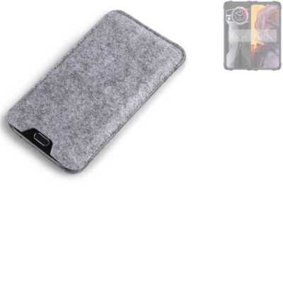 Filz Hülle für Cubot KingKong 9 grau Sleeve Case Tasche Schutz Hülle
