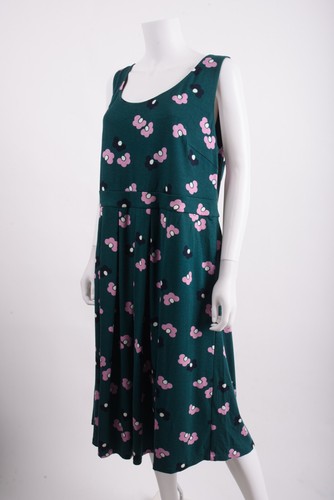 Boden Womens Joanna Ponte Dress Fit Flare UK 22L US 18L Green Floral Daisy NWT - Picture 3 of 6