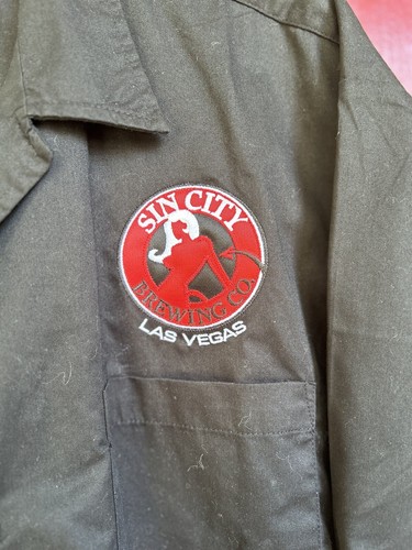 Vintage TMR Tri-Mountain Racewear Sin City Brewing Motorrad Shirt Herren L Bowling - Bild 2 von 5