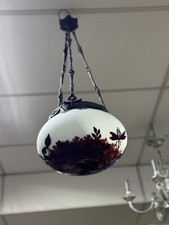 Lustre Pâte De Verre Décor Papillons