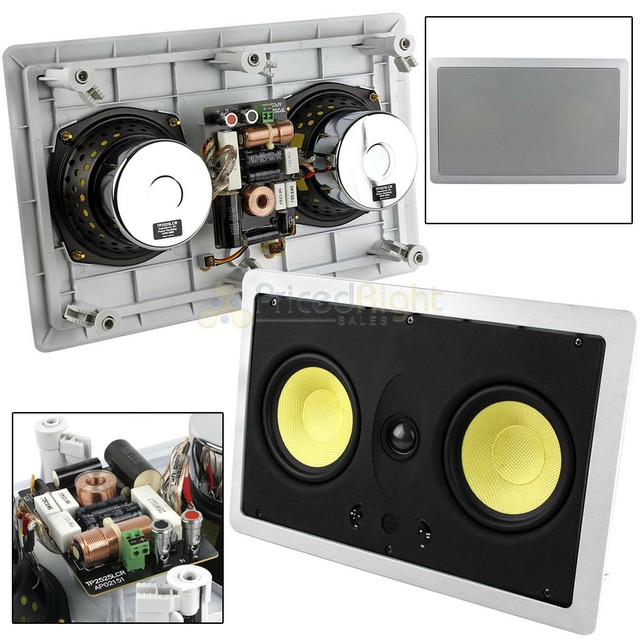 2 Pack Dual 5.25" In Wall Center Channel Speaker 200W 8 Ohm MTX Home