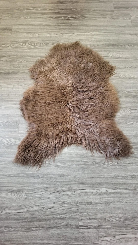 Alfombra islandesa de piel de oveja | Alfombra de piel de oveja | Lana larga sedosa suave #C228 Foto 3 de 4