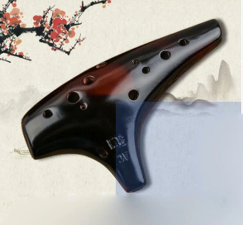 12 Holes Ocarina Alto C key Flute Handmade Ceramic Ocarina Musical Instrument