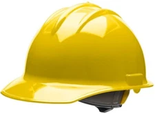 Bullard 30YLR Classic Cap Style Hard Hat, 6 Point Ratchet Suspension, Yellow,