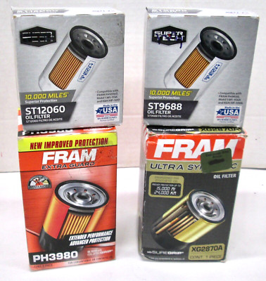 2 - Fram & 2 Super Tech oil Filters - New/Box
