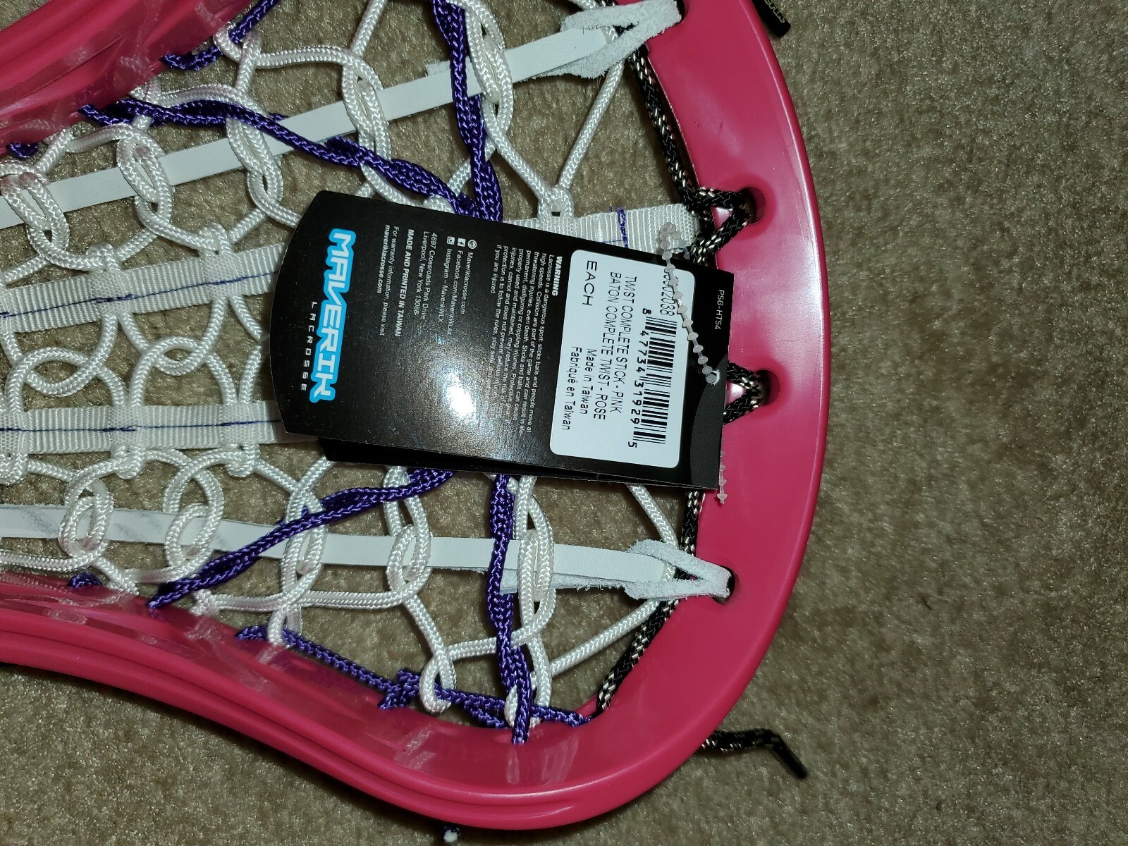 Maverik Twist Women's Lacrosse Stick. Build for beginners. NWT Pink