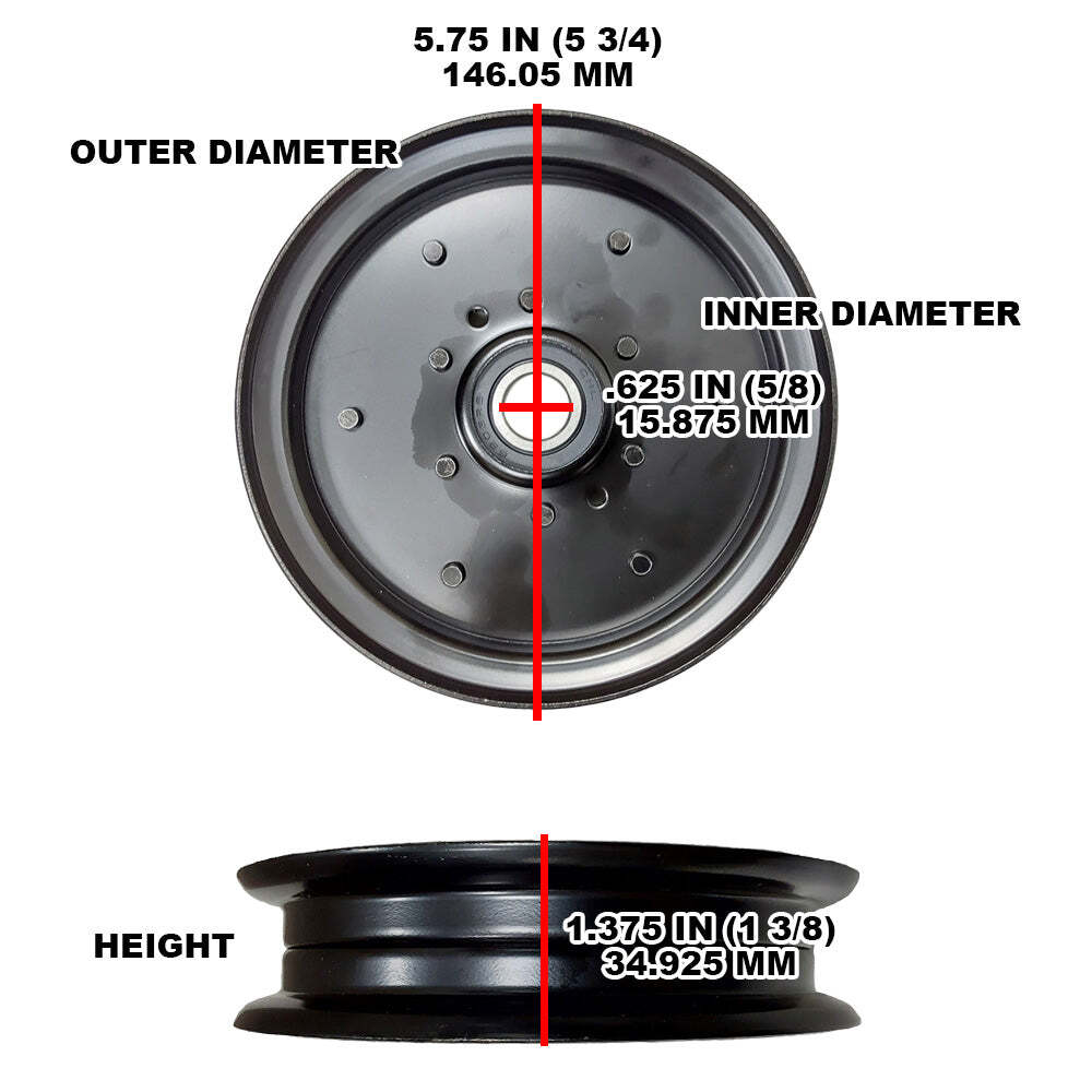 Proven Part Idler Pulley For John Deere Series Pro 72 Ztrak Z970A