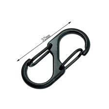 S Karabiner 32mm Klein Edelstahl Karabiner Schl&uuml;sselanh&auml;nger Doppel&ouml;ffnung Haken