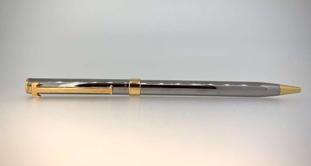Tiffany & Co. Sterling Silver and Gold Accented Two Tone 'T
