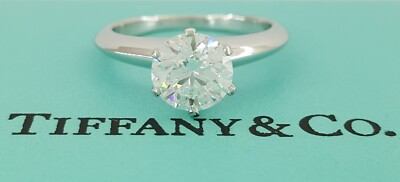 Tiffany & Co. プラチナ ダイヤモンドリング Tiffany & Co Platinum Round Diamond Solitaire Engagement Ring 1.09