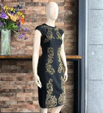 Versace - Versace Collection 2015 Classic Sheath Dress with Gold Pattern 42 IT