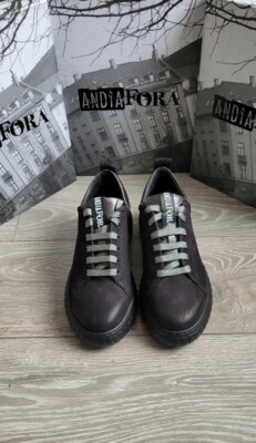 ANDÌA FORA Zoe Silk Nabuk Sneaker Turnschuhe Schwarz Größe EU38/UK5 UVP 189£