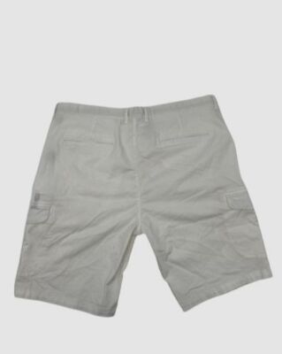 $159 Neiman Marcus Men's White Zip Fly Flat Front Cargo Casual Shorts Size 38