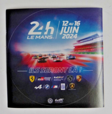 2024 Le Mans 24 Hour 3'' Round Sticker 12-16 June 2024