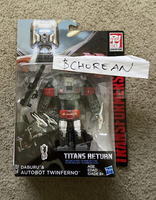 Transformers Titans Return deluxe class Autobot Twinferno + Headmaster Daburu