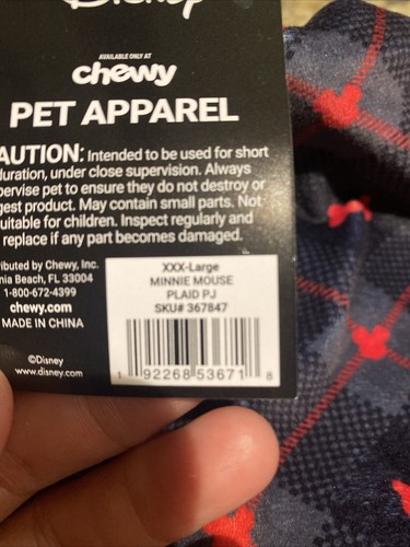 Disney Chewy Minnie Mouse Pet Apparel For Your Big Baby Size XXXL - Picture 4 of 5