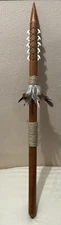 Hawaiian Spear Fishing Weapon(LEI O Mano Tiger Shark Tooth). (Brown Wood )