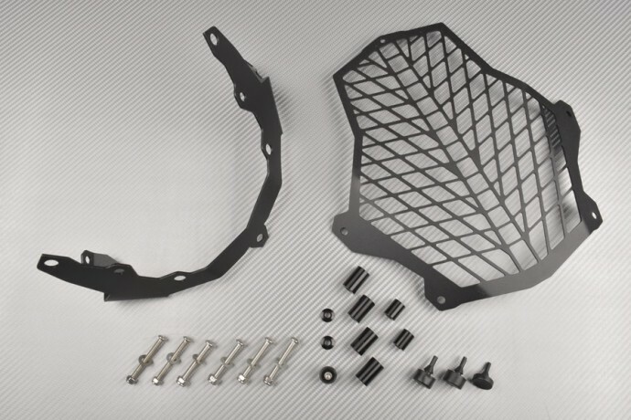 Grille de phare pour KTM Adventure 1190 protection d'optique en acier noir de qualité