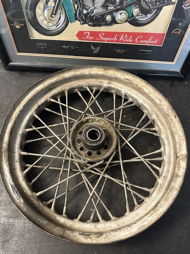Harley OEM Knucklehead Panhead Kelsey Hayes 16" Star Hub Wheel Rim Spokes 412E - Picture 12 of 17