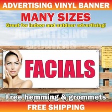 FACIALS Advertising Banner Vinyl Mesh Sign spa beauty salon manicure massage