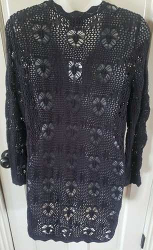 Joan Rivers Cardigan all'uncinetto con maniche a bracciale nero taglia media NUOVO CON ETICHETTE - Foto 6 di 10